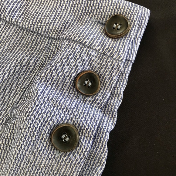 New high waisted crop pant button detail Shop bop wide leg small spring summer - Picture 9 of 11